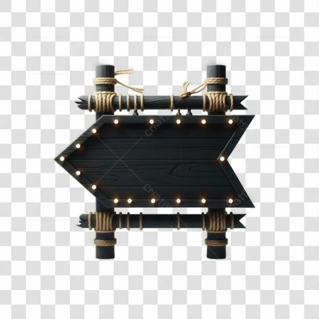 Placa de Madeira Indicador PNG com fundo transparente