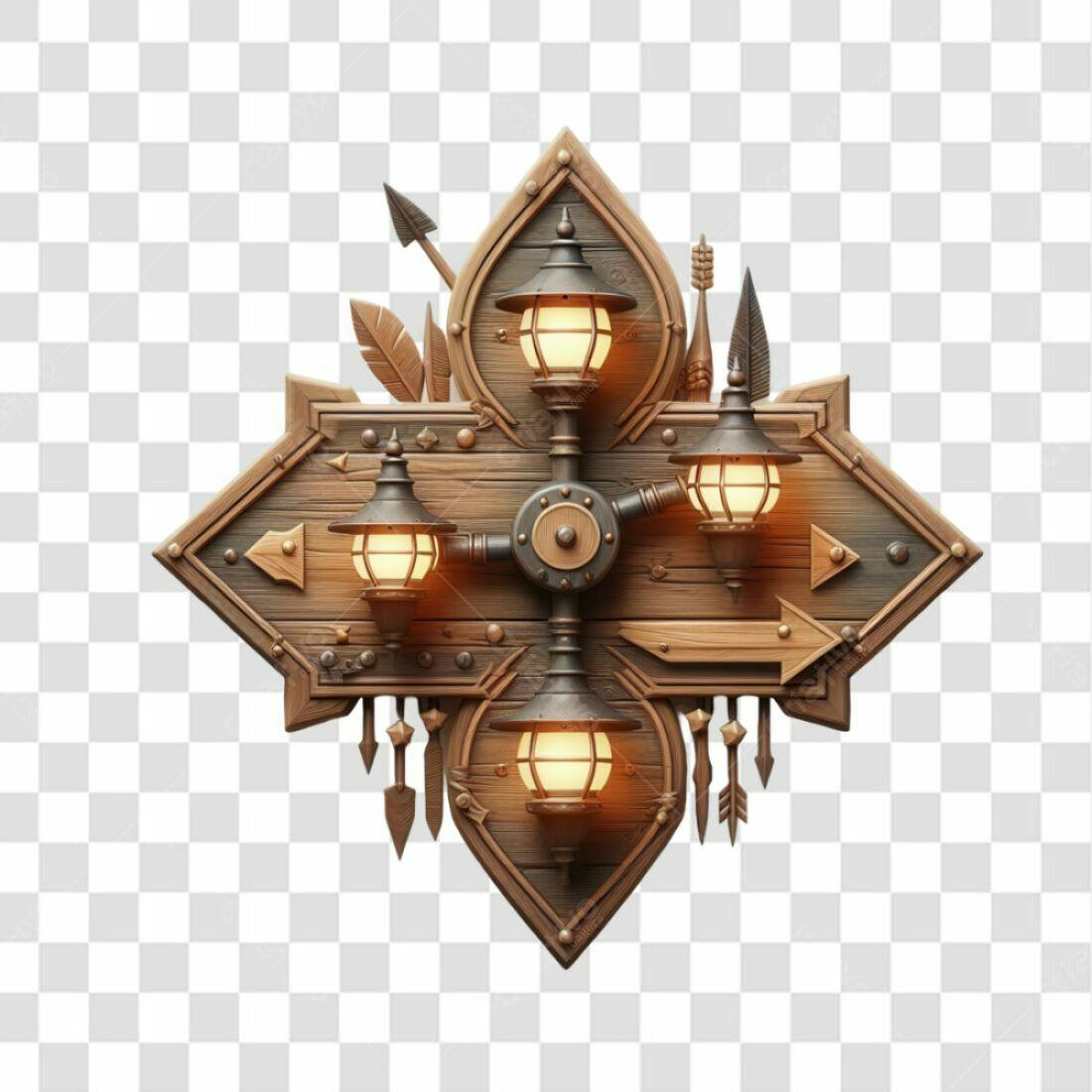 Icone Tribal com Luzes PNG com fundo transparente
