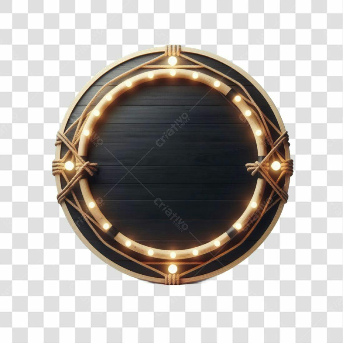 Moldura Circular PNG com fundo transparente