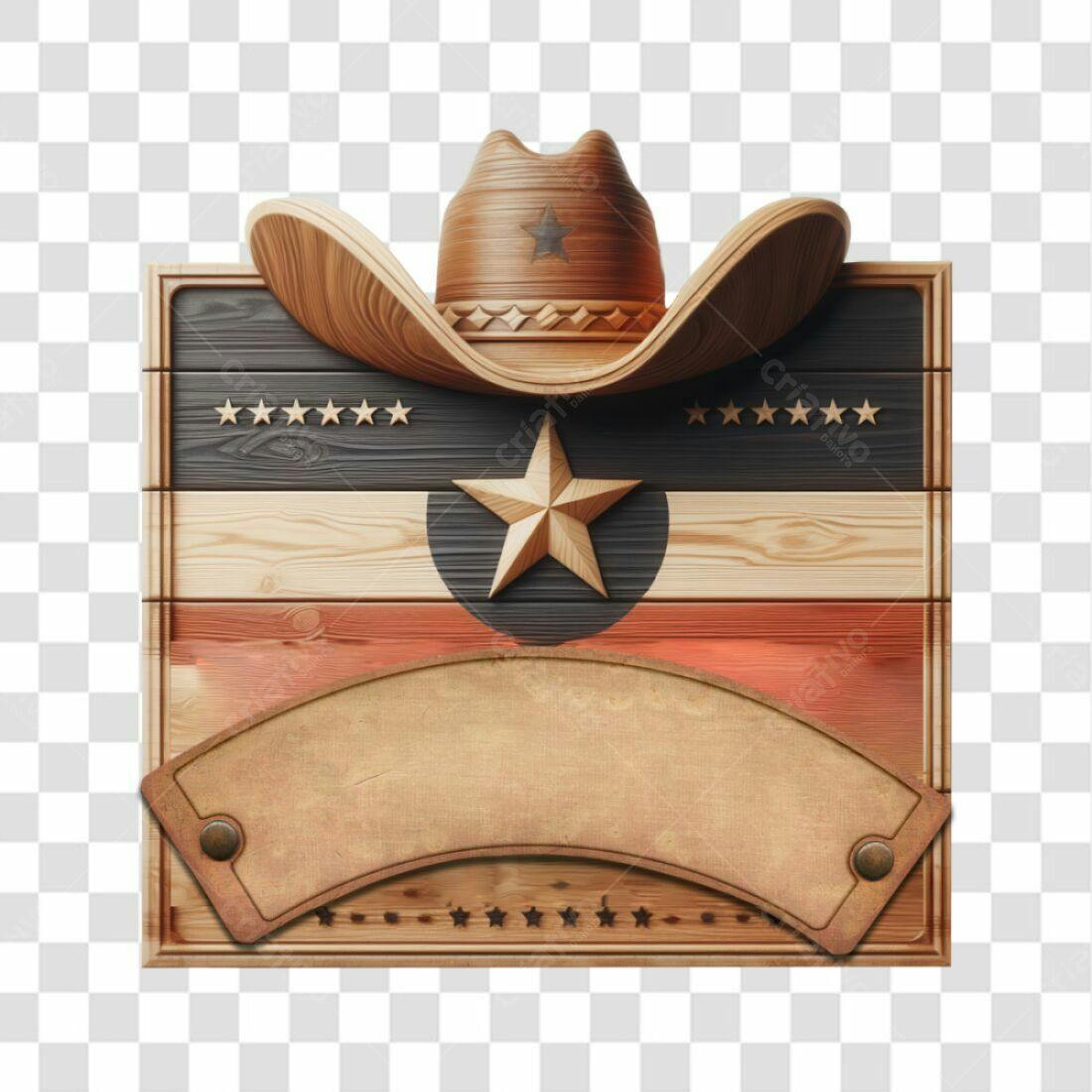 Selo Far West PNG com fundo transparente