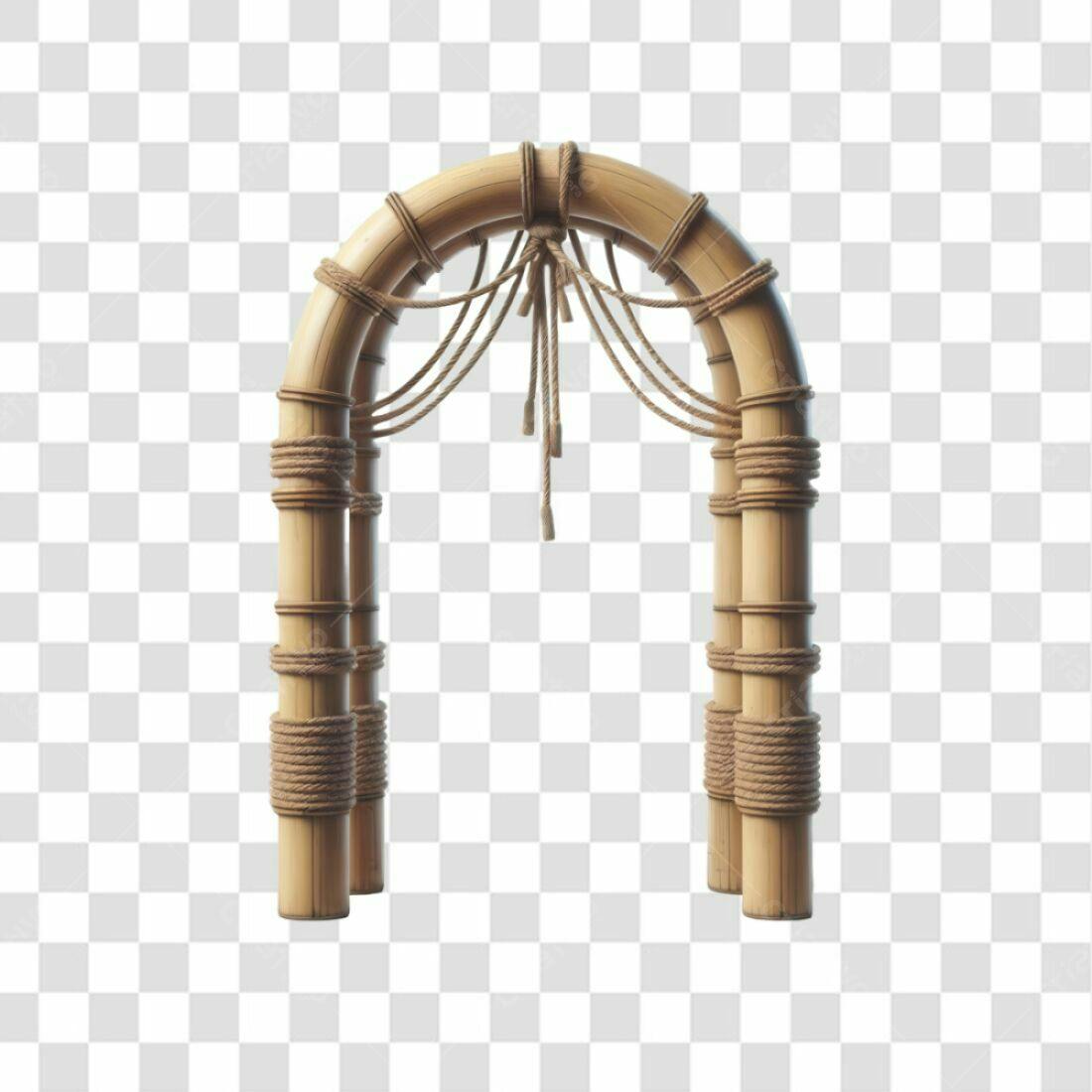 Arco de bambu PNG com fundo transparente