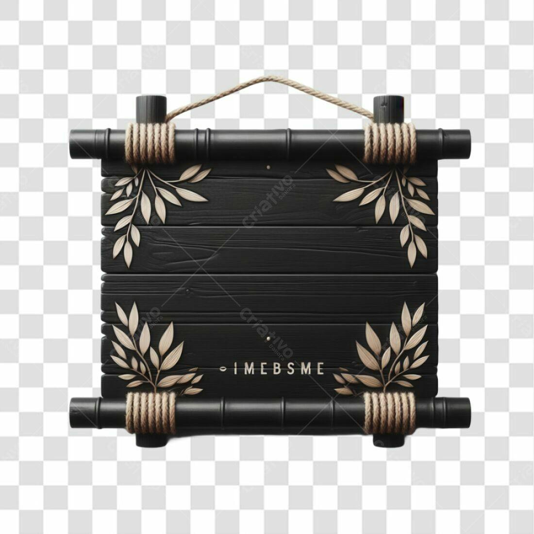 Placa de madeira PNG com fundo transparente