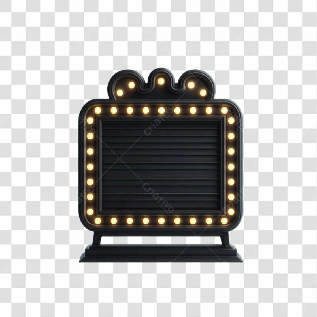 Quadro de Luz para Anúncio PNG com fundo transparente