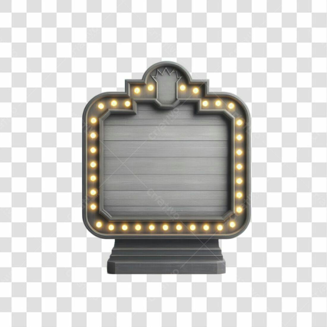 Quadro de Luz Vintage PNG com fundo transparente