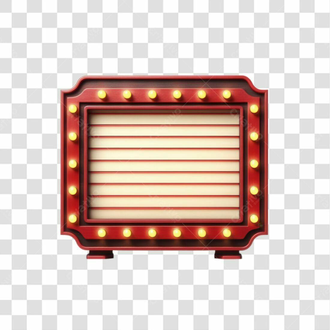 Quadro de Luz Vintage PNG com fundo transparente
