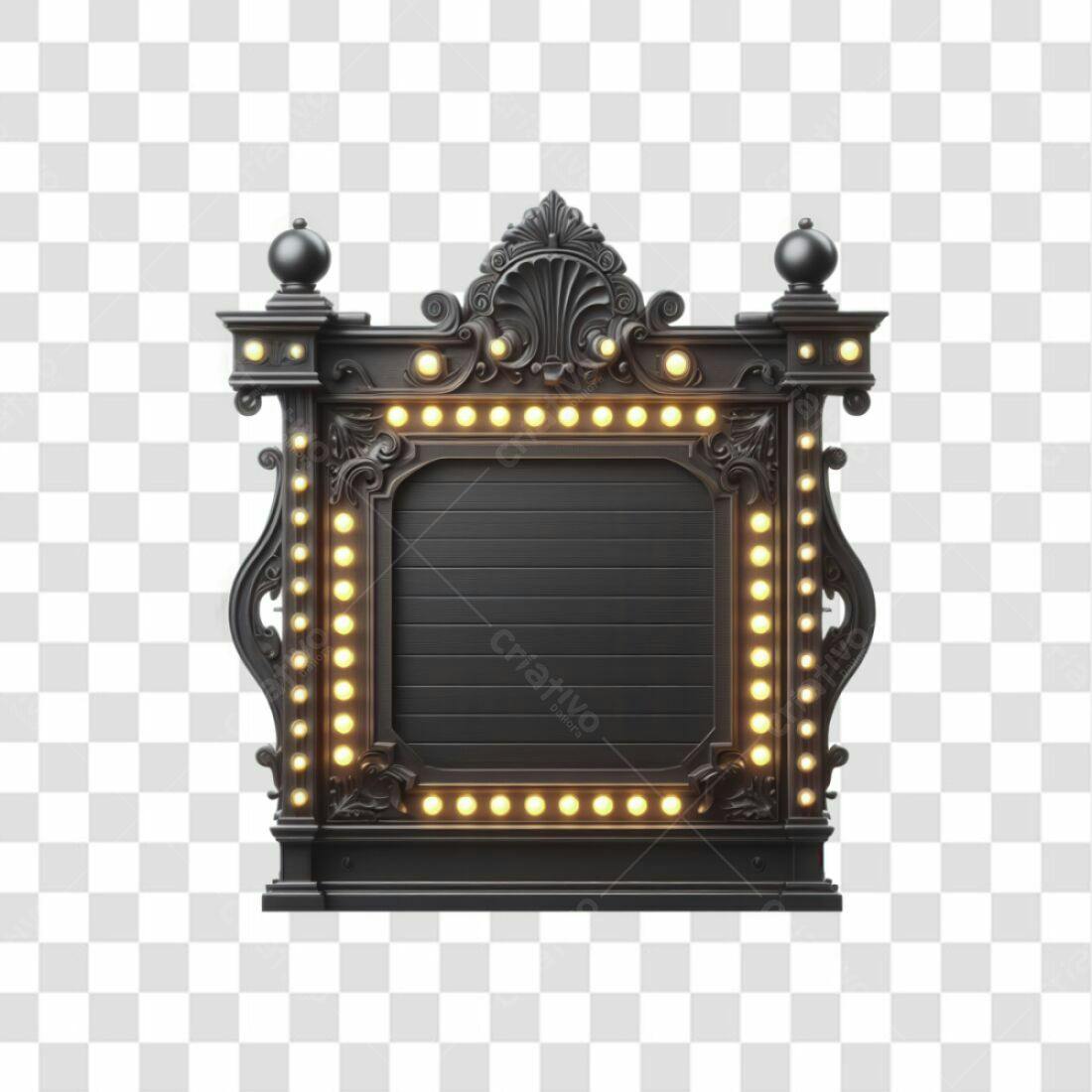 Quadro de Luz Vintage PNG com fundo transparente
