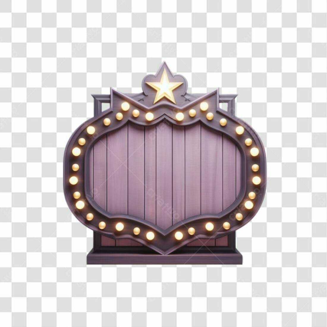 Quadro de Luz Vintage PNG com fundo transparente