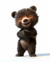 Image, of, a, cute, bear, in, 3d, format