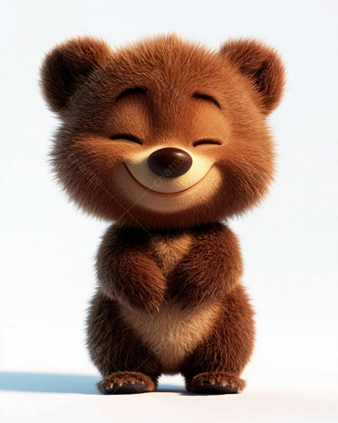 Ursinho marrom fofinho sorrindo