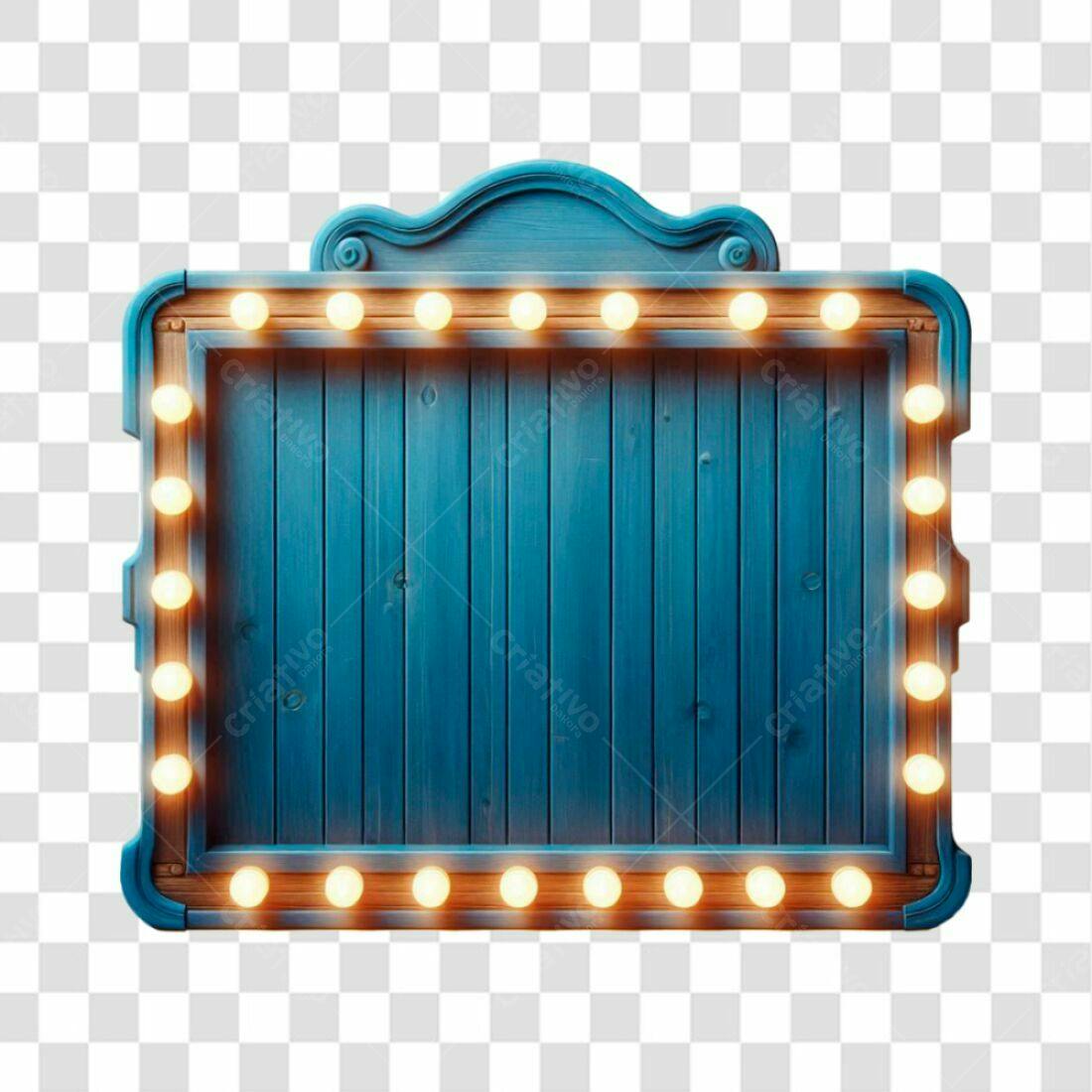 Quadro de Luz Azul PNG com fundo transparente