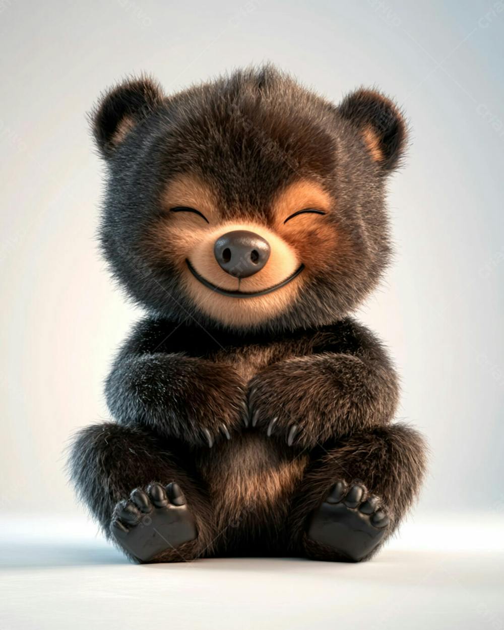 Imagem De Um Urso Fofinho Em Formato 3D