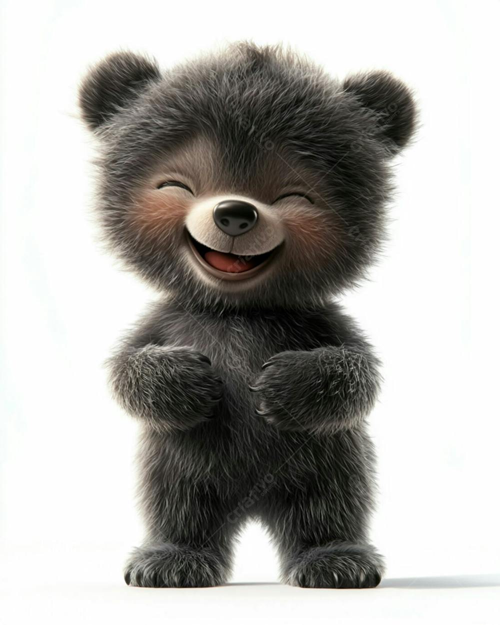 Imagem De Um Urso Fofinho Em Formato 3D