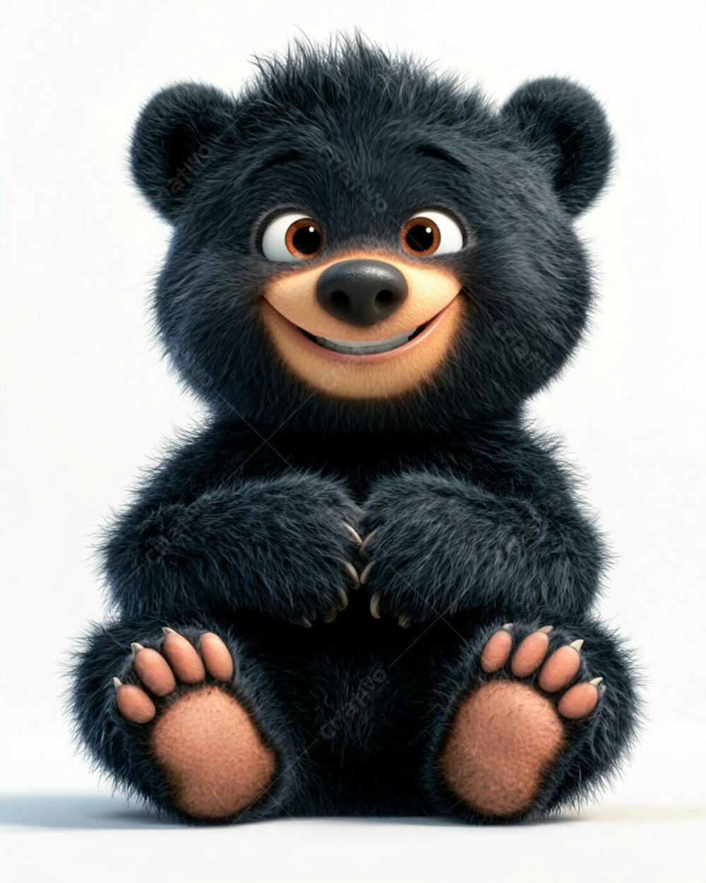 Imagem De Um Urso Fofinho Em Formato 3D