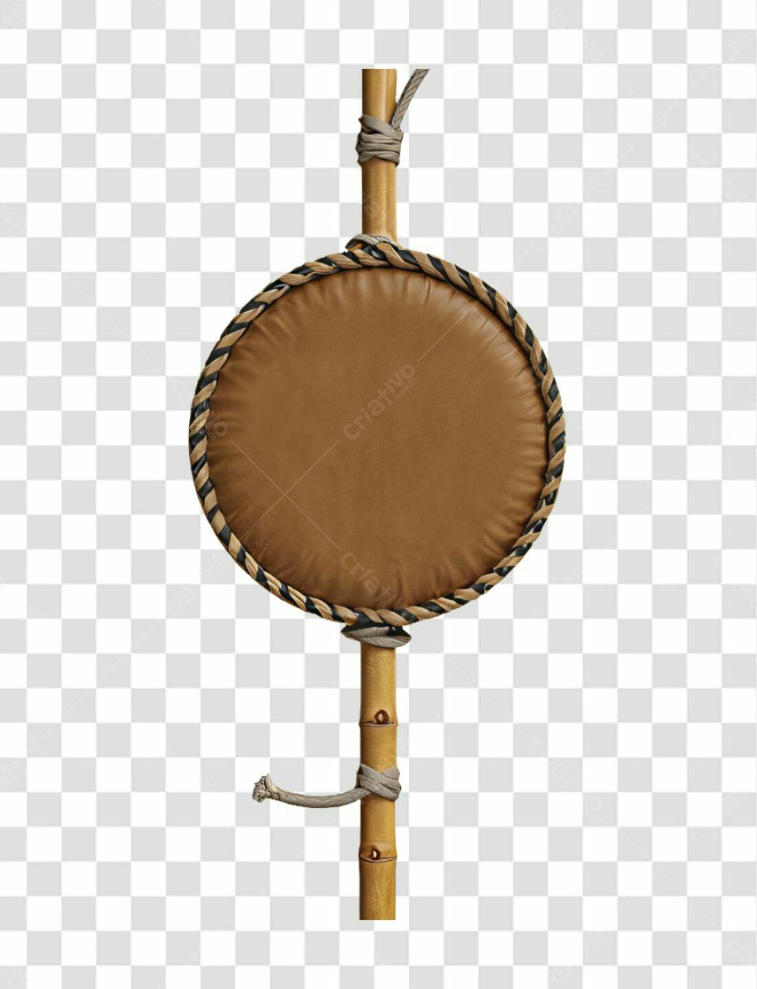 Icone Circular Marrom e Bambu PNG com fundo transparente