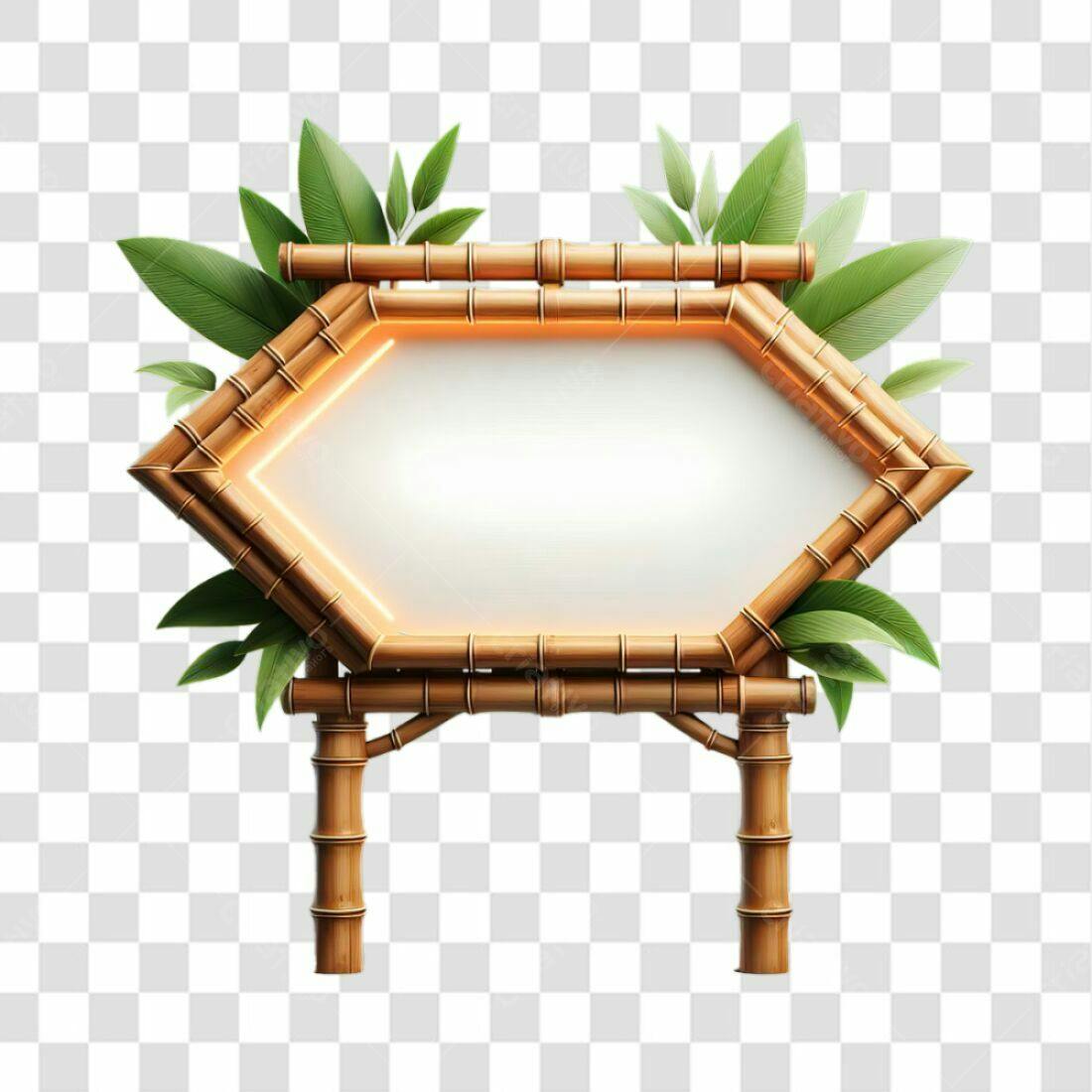 Banner de Bambu PNG com fundo transparente