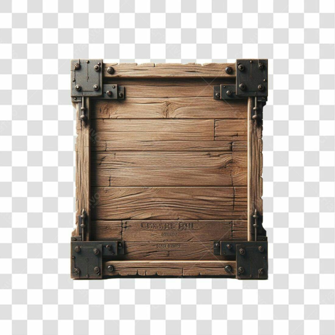 Placa de Madeira PNG com fundo transparente