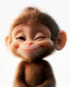 Image, of, a, 3d, cute, monkey