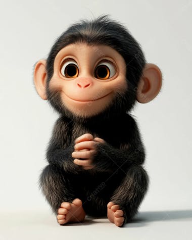 Image of a 3d cute monkey