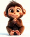 Image of a 3d cute monkey