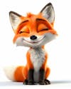 Picture of a cute 3d fox