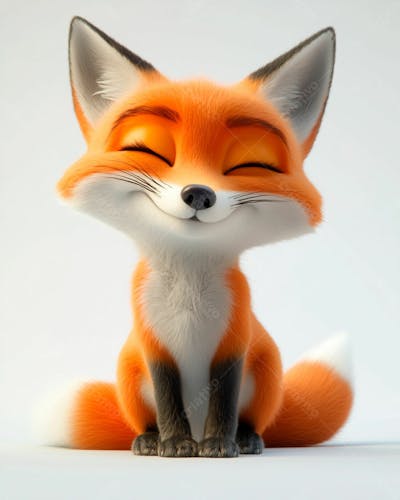 Imagem De Uma Raposa Fofinho 3D