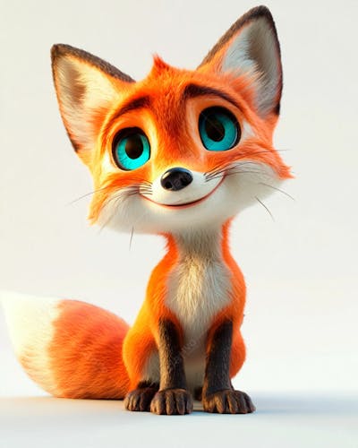 Imagem De Uma Raposa Fofinho 3D