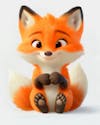 Image, of, a, cute, 3d, fox