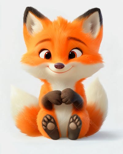 Imagem De Uma Raposa Fofinho 3D
