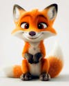 Image, of, a, cute, 3d, fox.