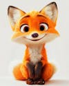 Image, of, a, cute, 3d, fox.