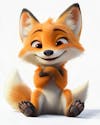 Image, of, a, cute, 3d, fox.