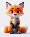 Image, of, a, cute, 3d, fox