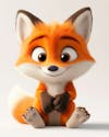 Image, of, a, cute, 3d, fox.