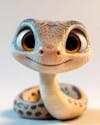 Image of a snake with big eyes.