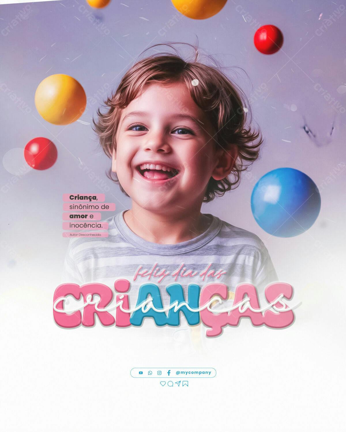 Flyer Dia das Crianças PSD Editável