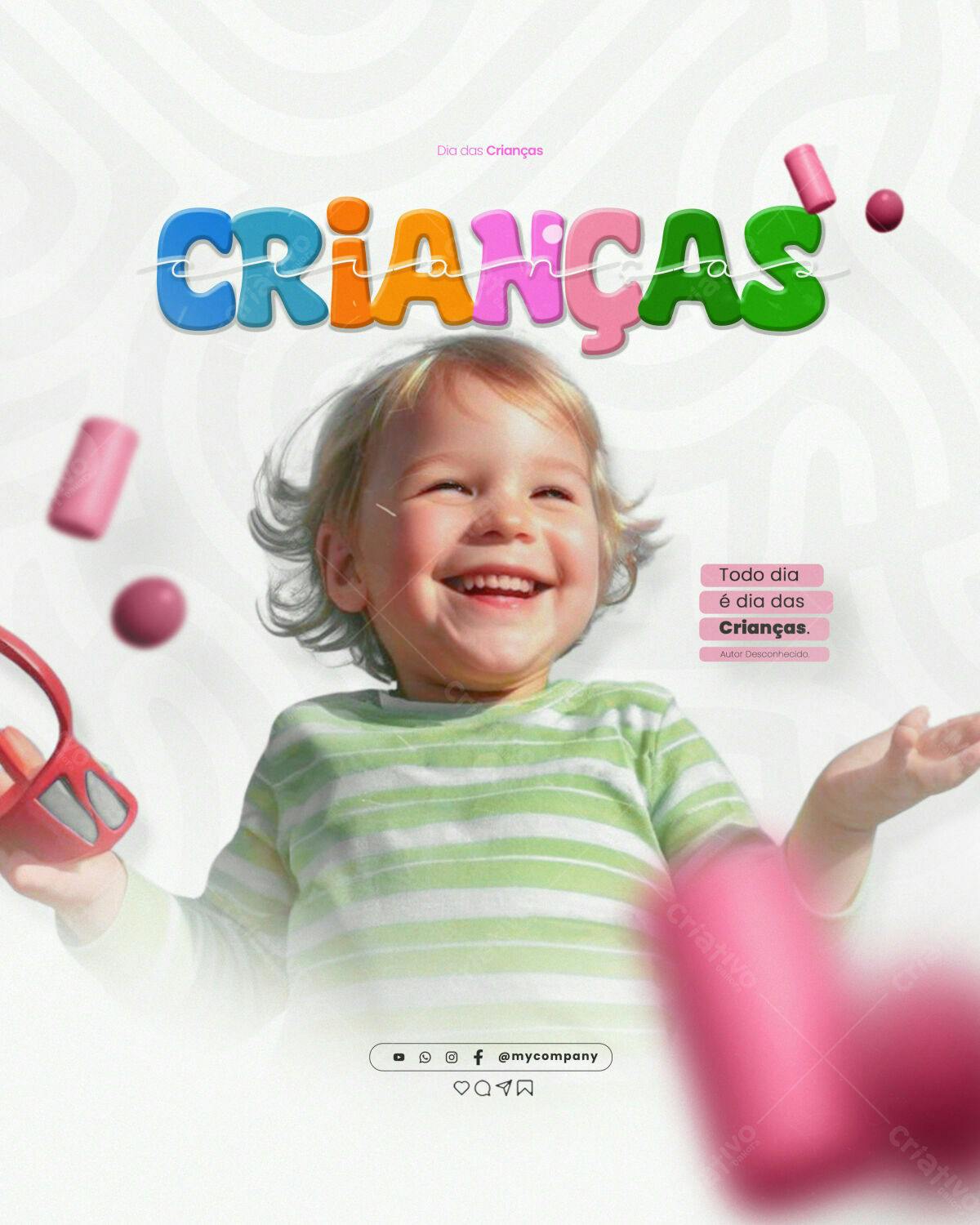 Flyer Dia das Crianças PSD Editável