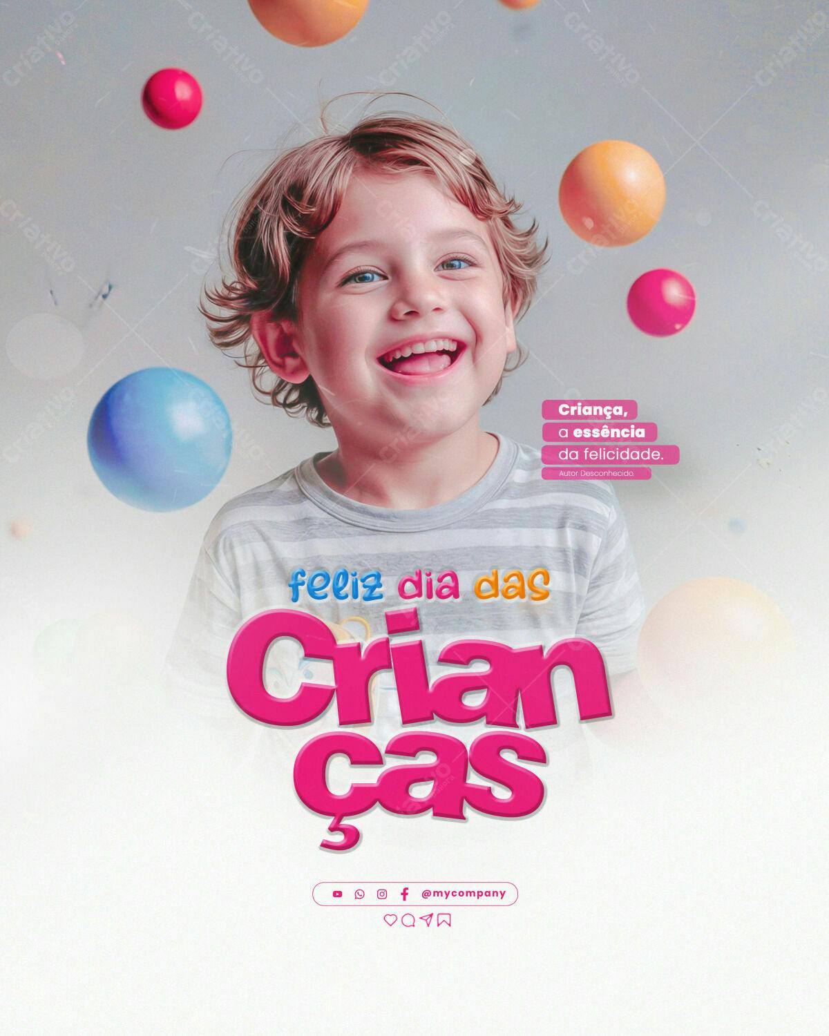 Flyer Dia das Crianças PSD Editável