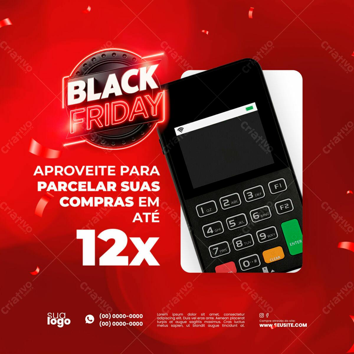 Postagem Black Friday para Redes Sociais PSD Editável
