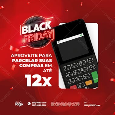 Feed black friday oferta social media psd editável