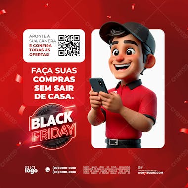 Feed black friday oferta social media psd editável