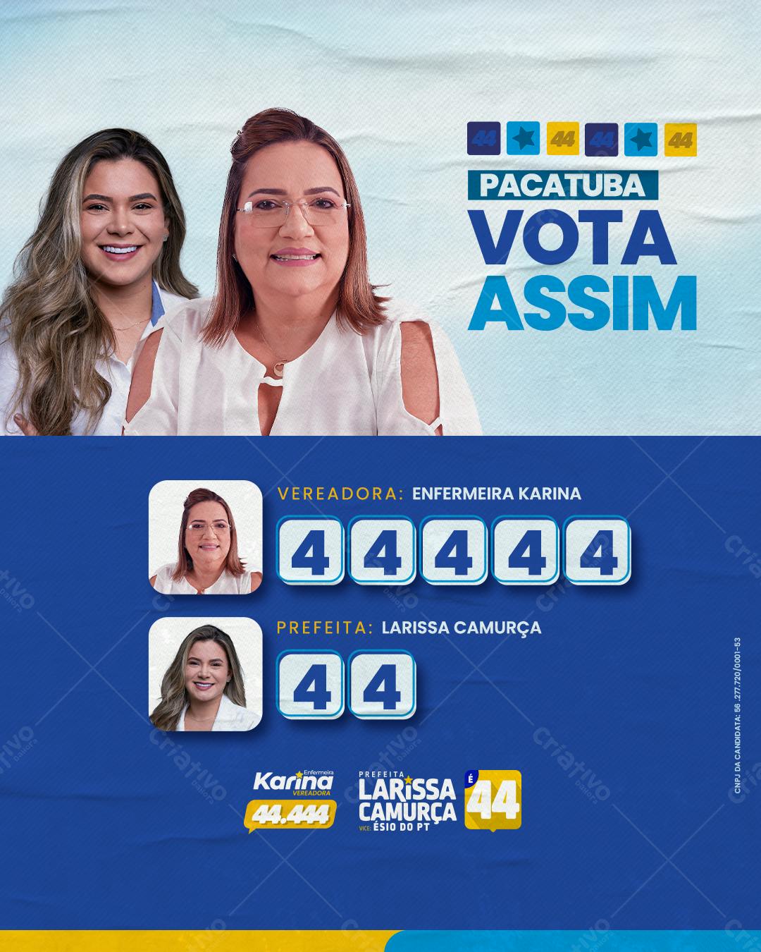 Flyer Eleitoral para Pacatuba PSD Editável