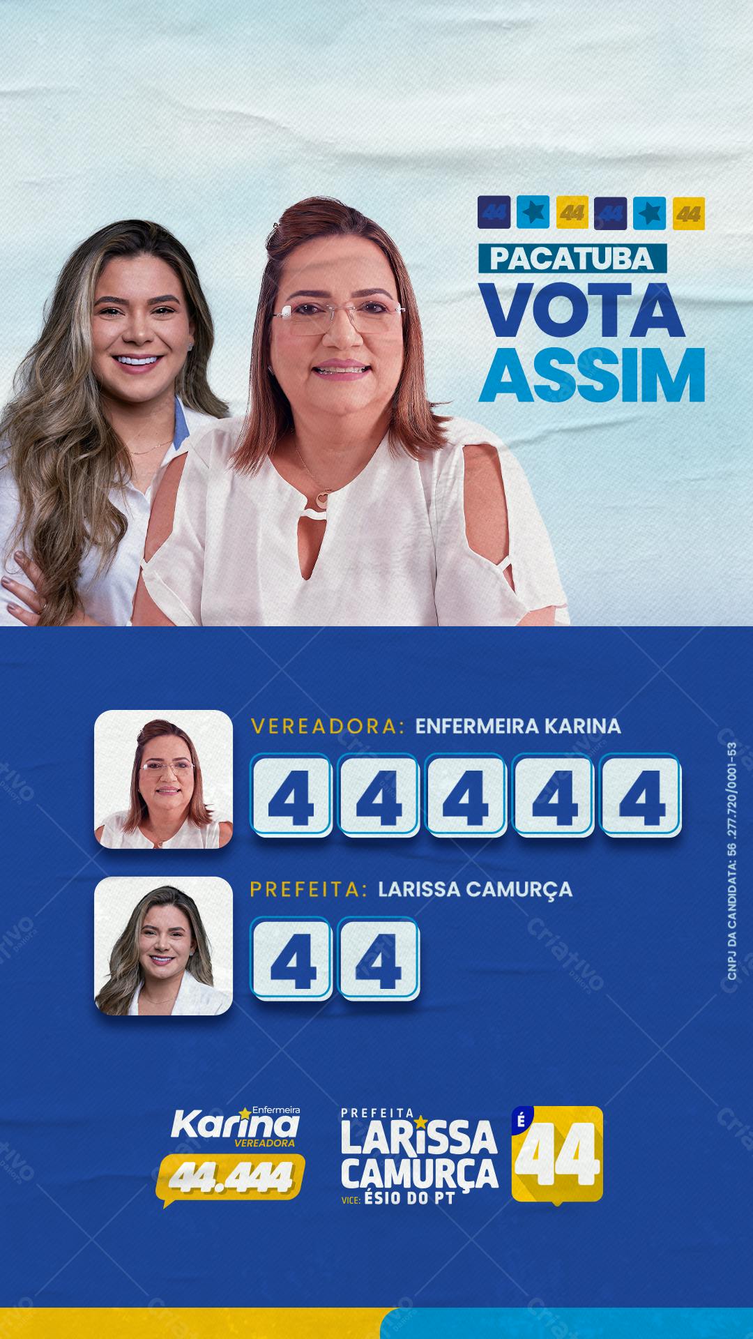 PSD para Campanha Política Pacatuba PSD Editável