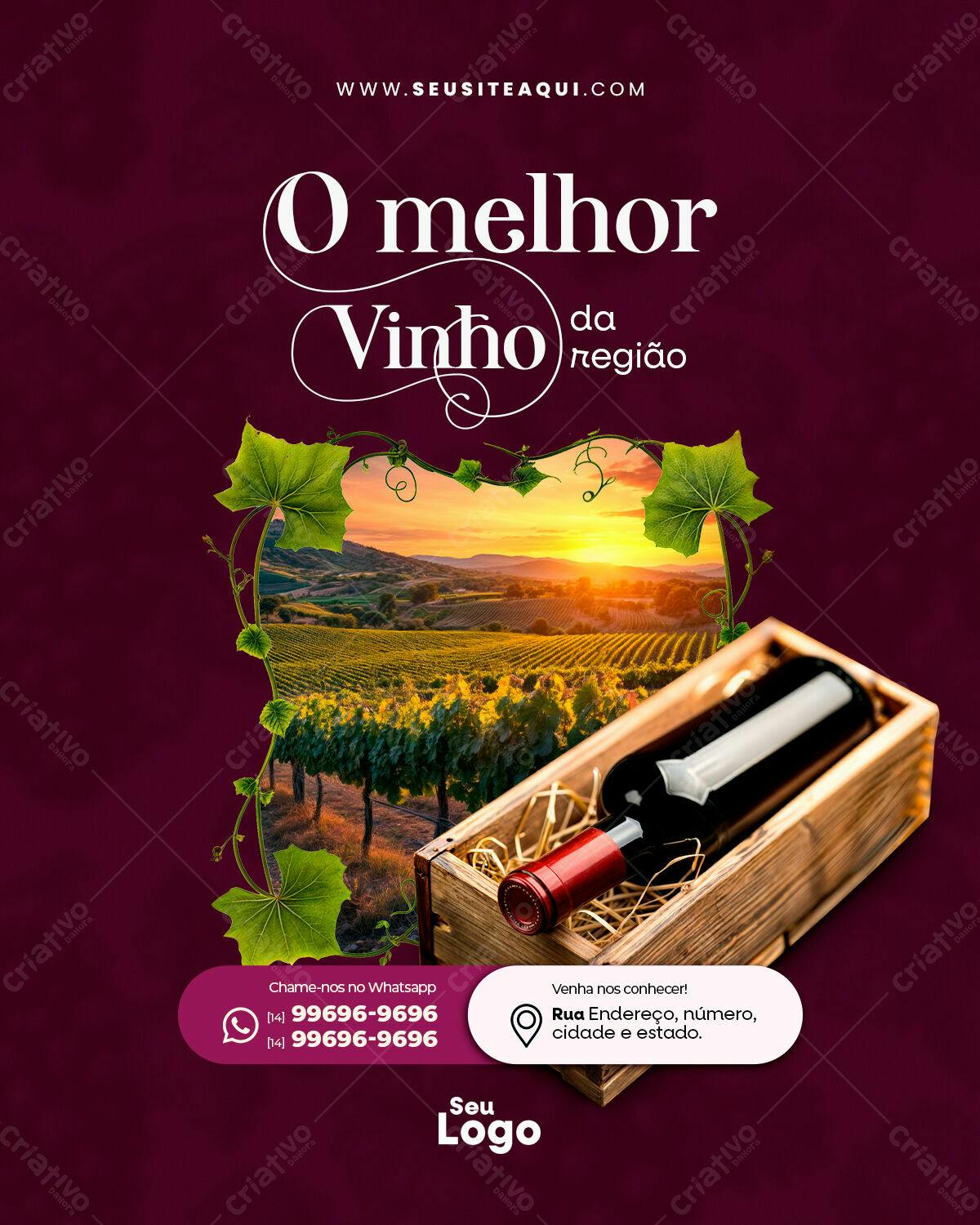Flyer para Vinícola PSD Editável