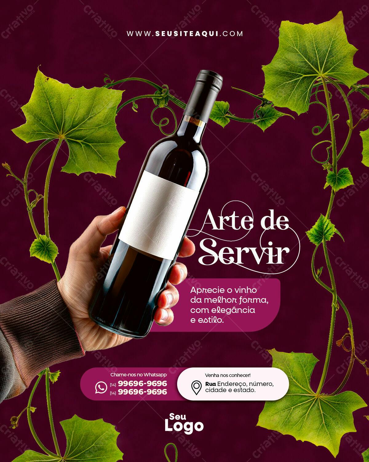 Flyer para Vinícola PSD Editável