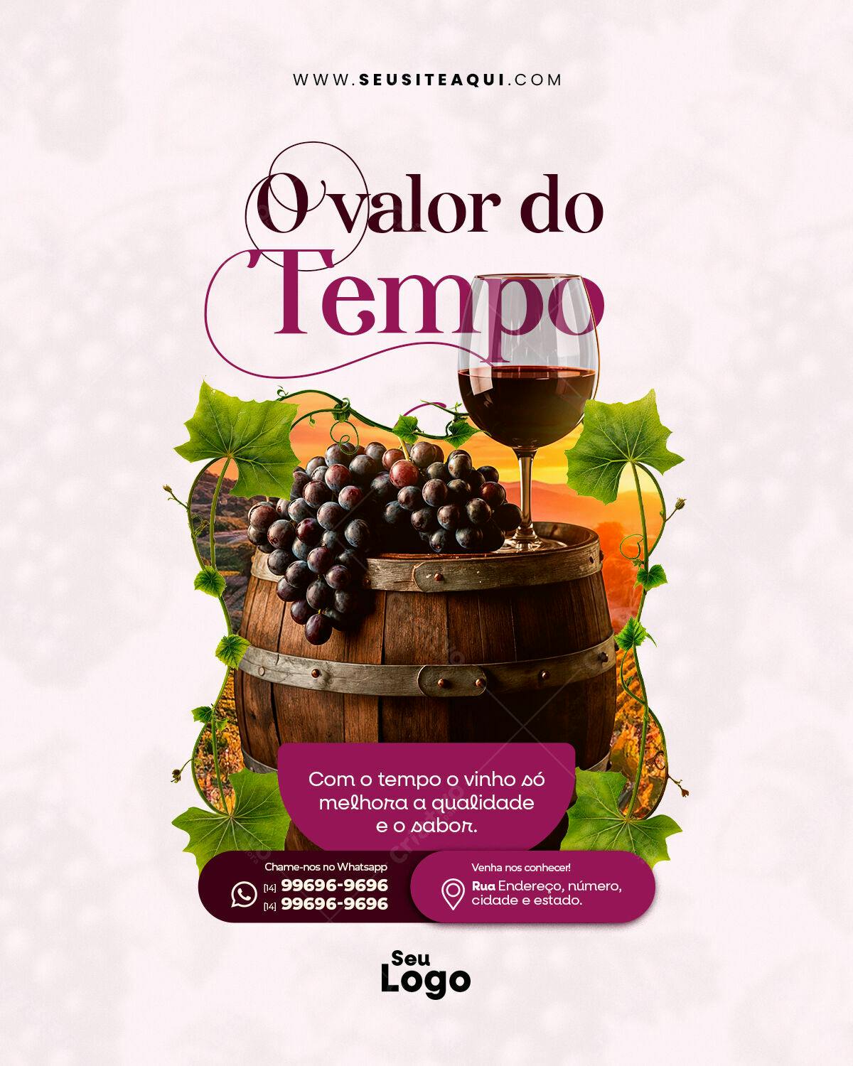 Flyer para Vinícola PSD Editável