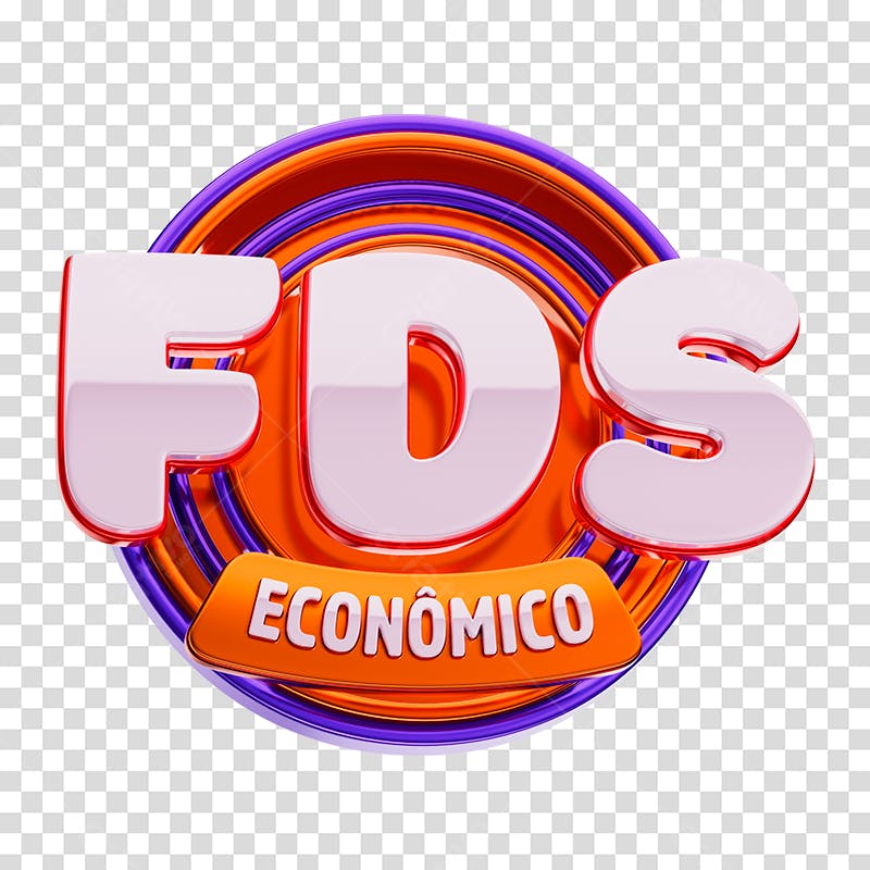 Selo FDS Econômico PNG com fundo transparente