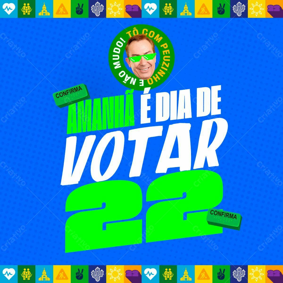 Flyer Dia das Eleições 2022 PSD Editável