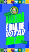 Flyer politico faltam amanhã dia de votar prefeito vereador deputado stories psd editável