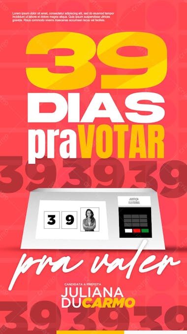 Card feed vote certo 39 dias eleições prefeita politica