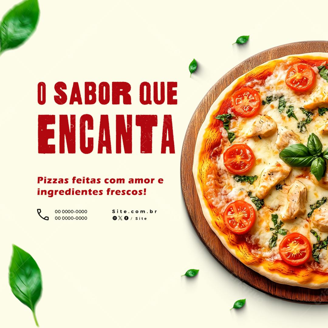 Postagem para Redes Sociais Pizza PSD Editável